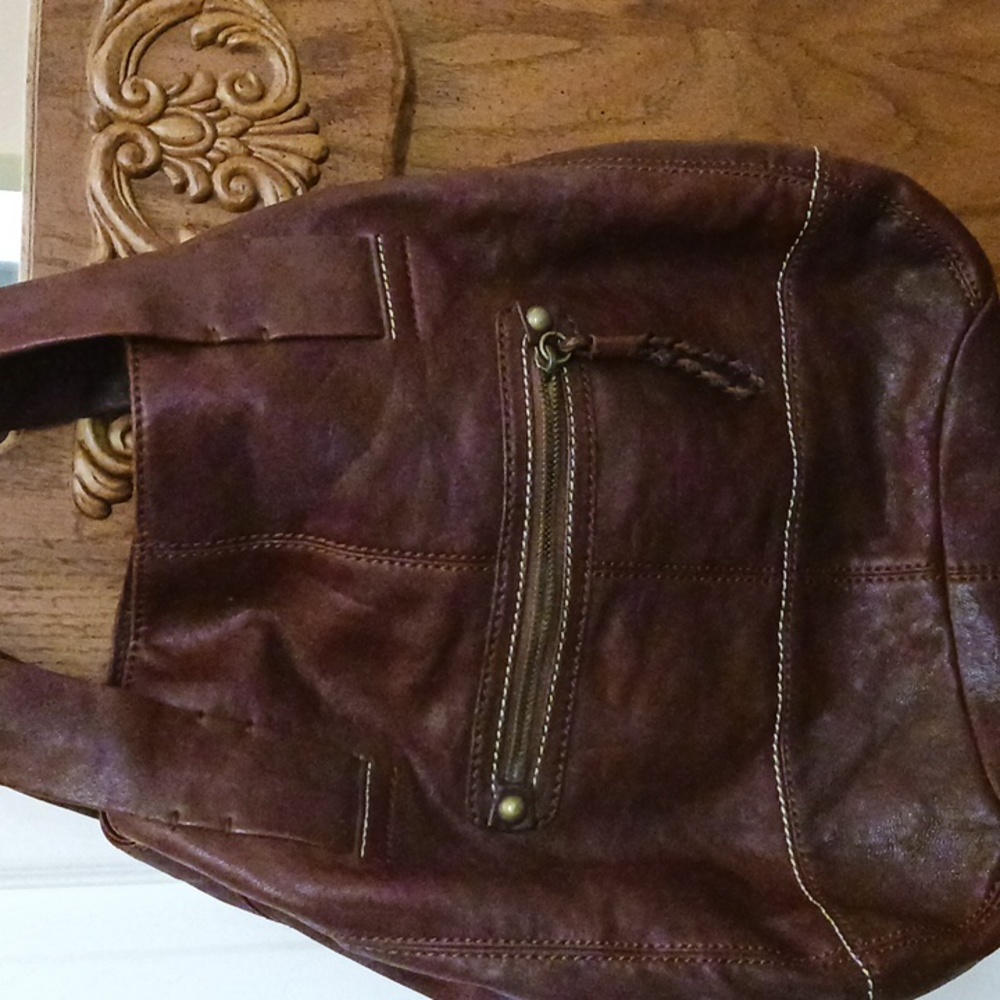 The Sak Tan and Brown Tote Bag LEATHER